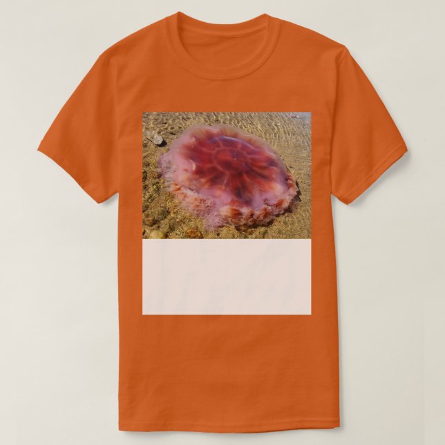 Washed Up Lions Mane Jellyfish Photo T-Shirt (Design Front)