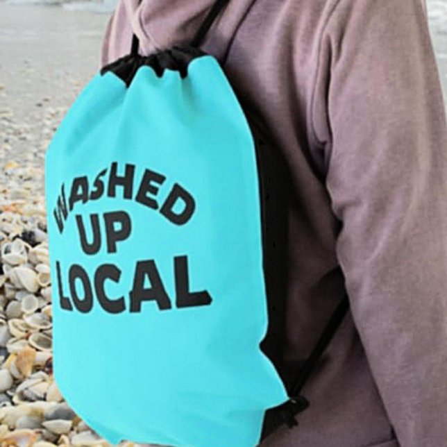 Washed Up Local | Funny Bold Typography Backpack (Creator Uploaded)