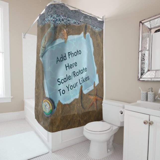 Washed Up Photos Custom Photo Shower Curtain#2 Curtain (In Situ)
