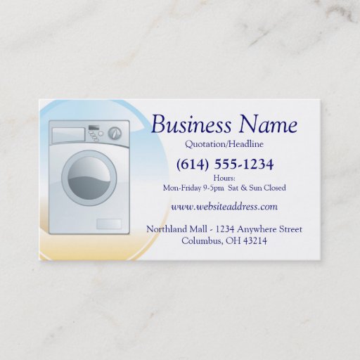 Customizable Washer/Appliances Business Card Design 2