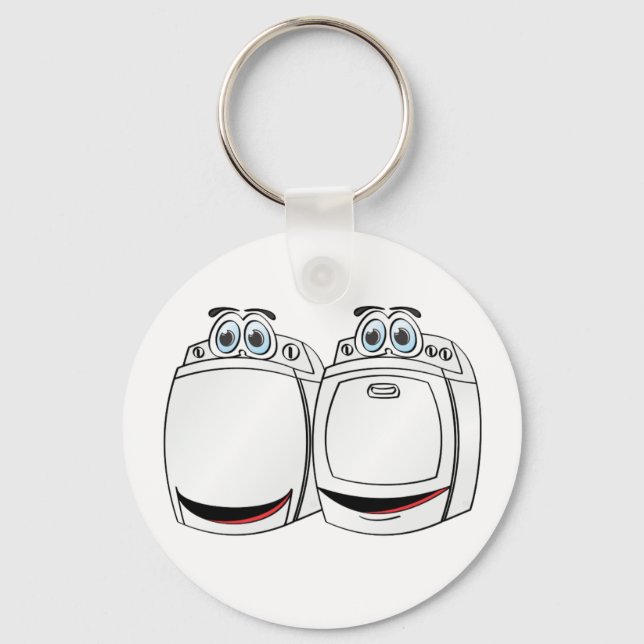 Washer Dryer Cartoon Keychain (Front)