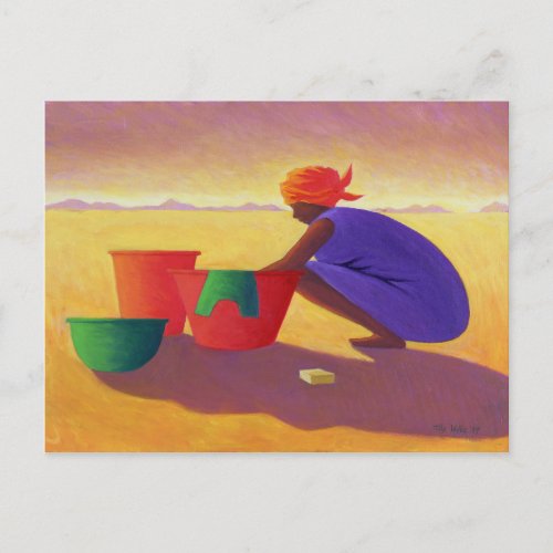 Washer Woman 1999 Postcard