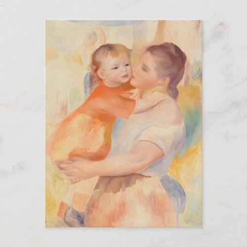 Washerwoman and Child by Renoir _ Fine Art Postcard