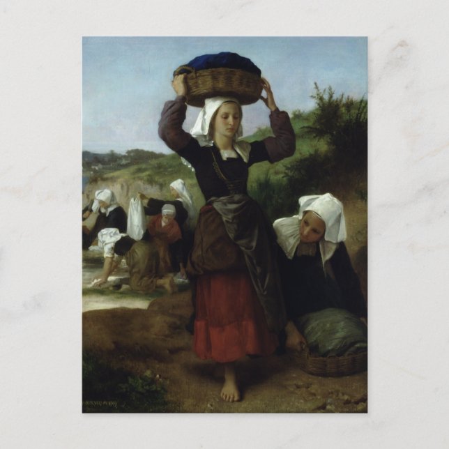 Washerwomen of Fouesnant by Bouguereau Postcard (Front)