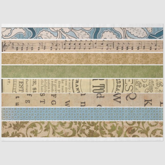 Washi Tape Furniture Decoupage Paper (Front)