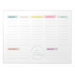 Washi Tape Weekly Planner Notepad at Zazzle