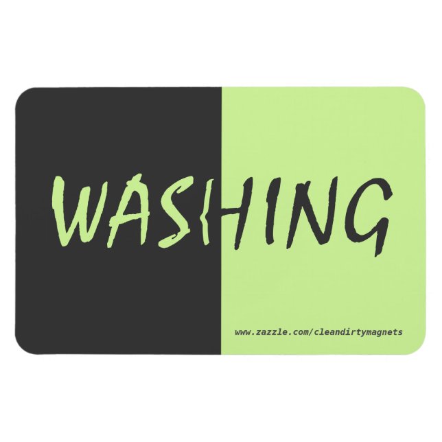 Washing - Dark Gray - w/website address 4x6 Magnet (Horizontal)