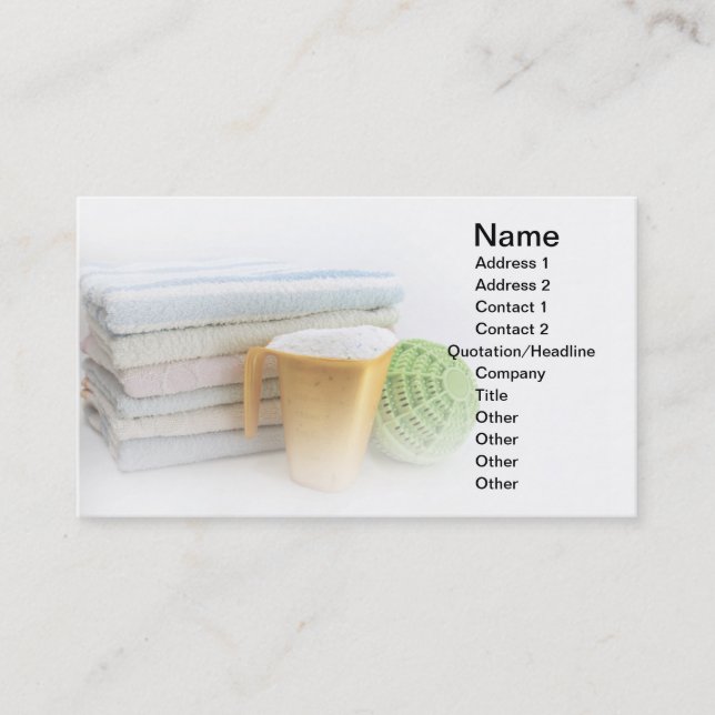 Washing equipment business card (Front)