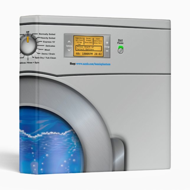 Washing Machine 3 Ring Binder (Front/Spine)