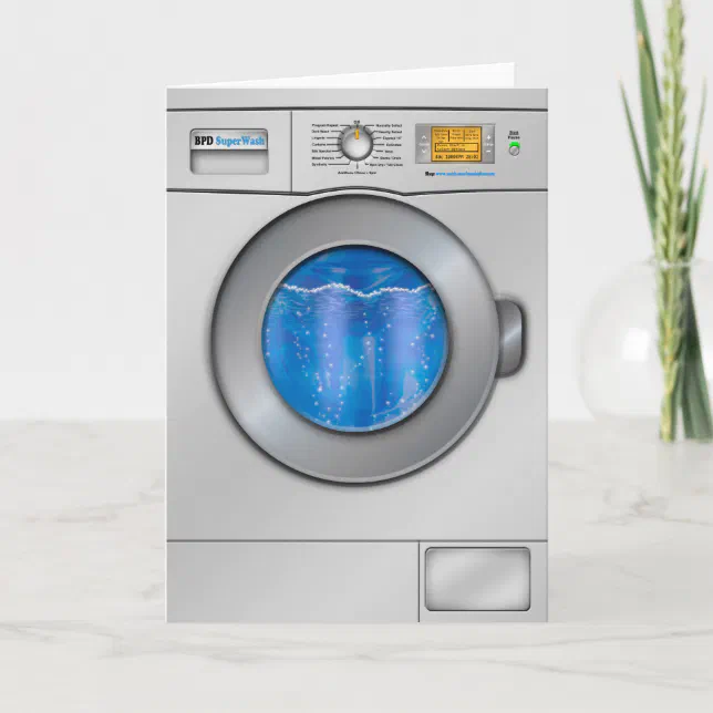 Washing Machine Card | Zazzle