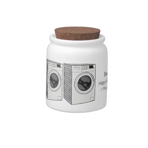 Washing machine cartoon illustration candy jar