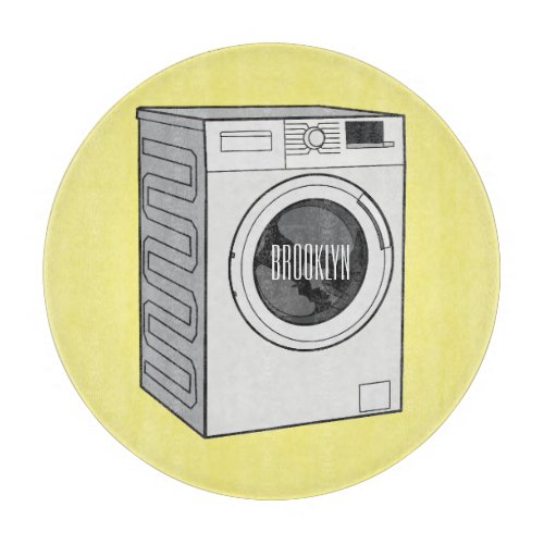 Washing machine cartoon illustration  cutting board