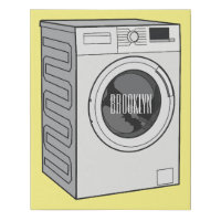Washing machine cartoon illustration 