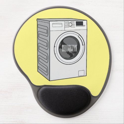 Washing machine cartoon illustration  gel mouse pad