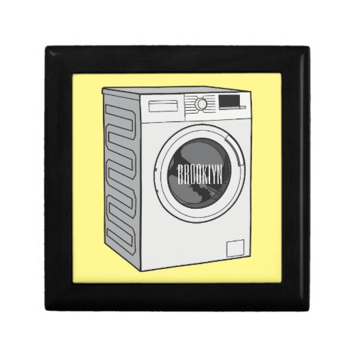 Washing machine cartoon illustration  gift box