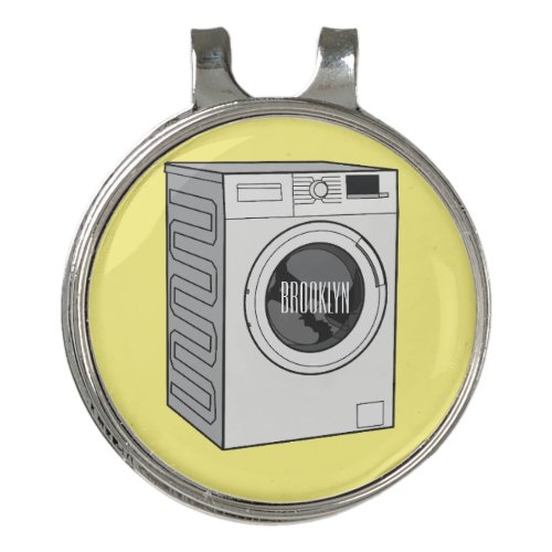 Washing machine cartoon illustration  golf hat clip