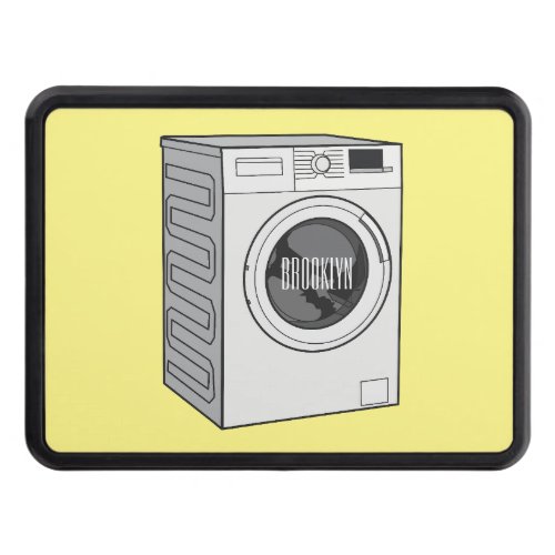 Washing machine cartoon illustration  hitch cover