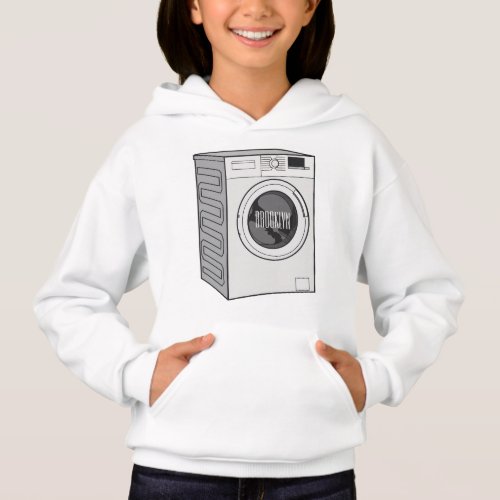 Washing machine cartoon illustration  hoodie