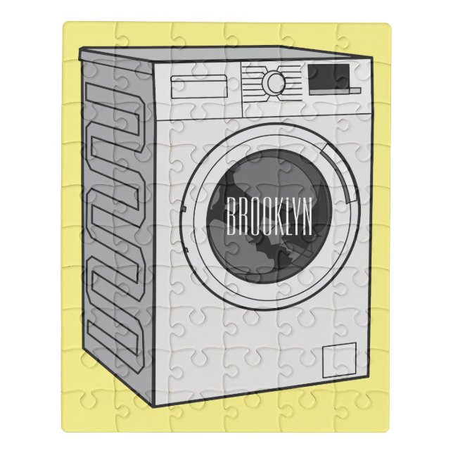 Washing machine cartoon illustration  jigsaw puzzle (Puzzle Vertical)