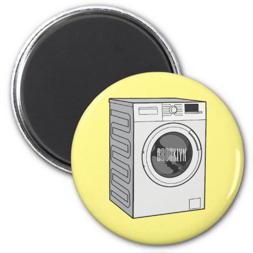 Washing machine cartoon illustration  magnet