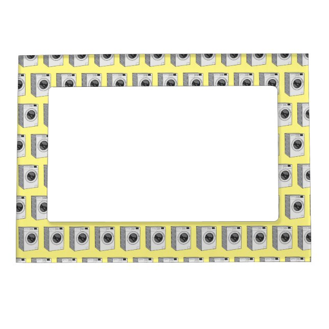 Washing machine cartoon illustration  magnetic frame (Front)