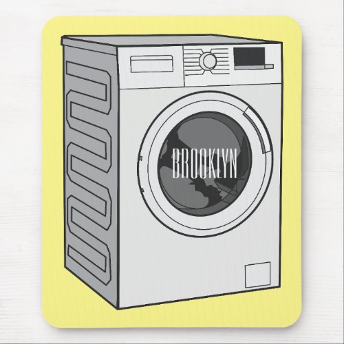 Washing machine cartoon illustration  mouse pad