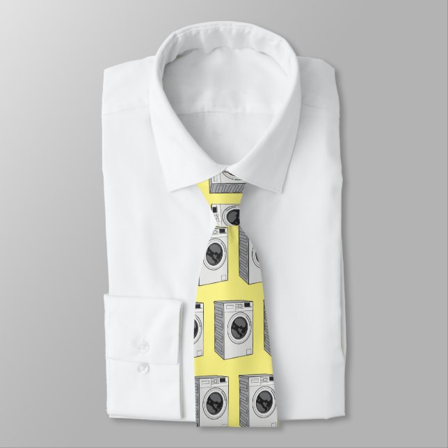 Washing machine cartoon illustration  neck tie (Tied)
