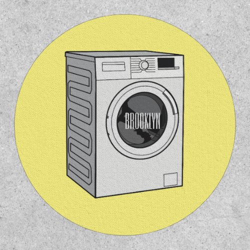 Washing machine cartoon illustration  patch