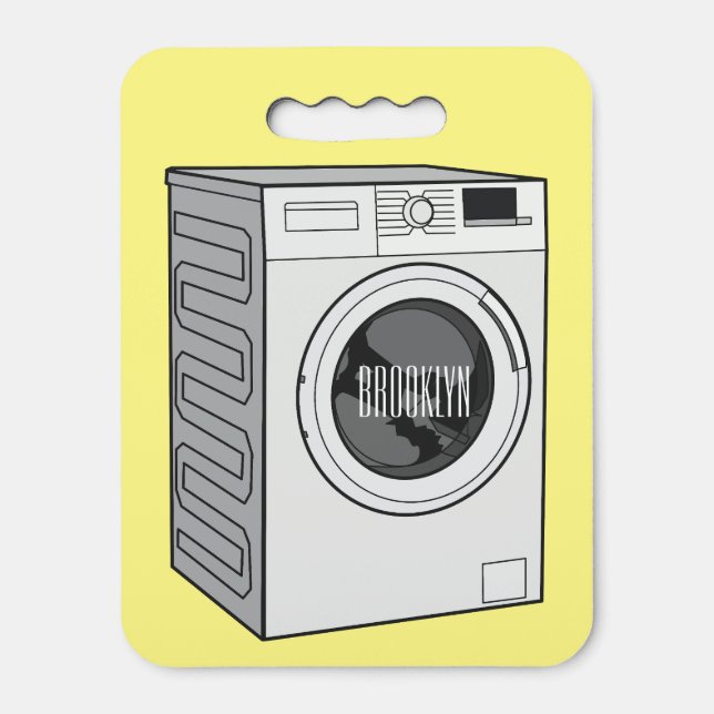 Washing machine cartoon illustration  seat cushion (Front Vertical)