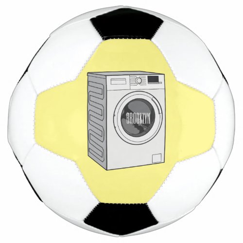 Washing machine cartoon illustration  soccer ball