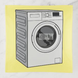 Washing machine cartoon illustration  trinket tray