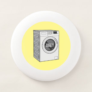 Washing machine cartoon illustration  Wham-O frisbee