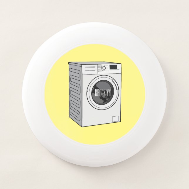 Washing machine cartoon illustration  Wham-O frisbee (Front)