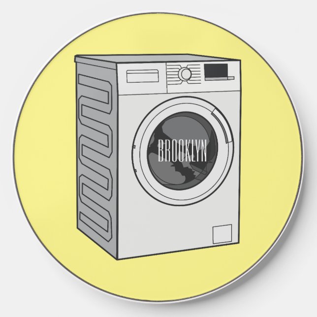 Washing machine cartoon illustration wireless charger  (Front)