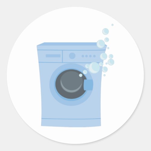 Washing Machine Classic Round Sticker