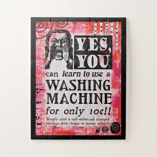 Washing Machine _ Funny Vintage Ad Jigsaw Puzzle