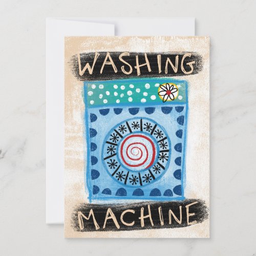 Washing Machine Greeting Card