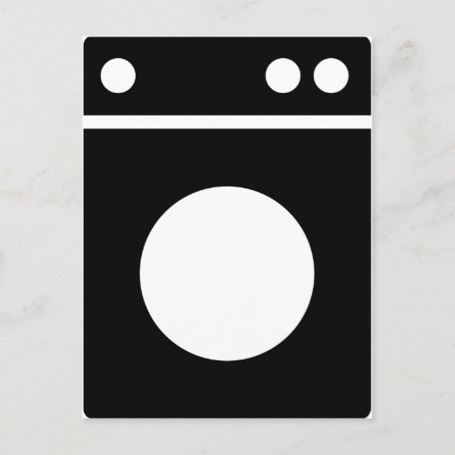 washing machine icon postcard