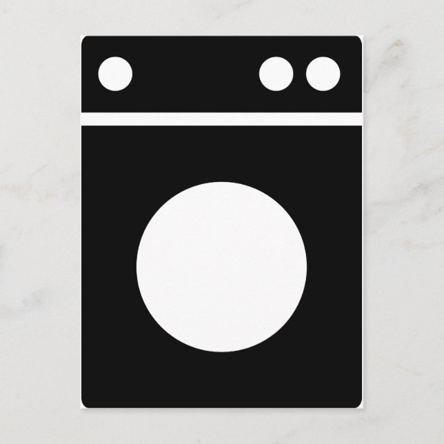 washing machine icon postcard (Front)