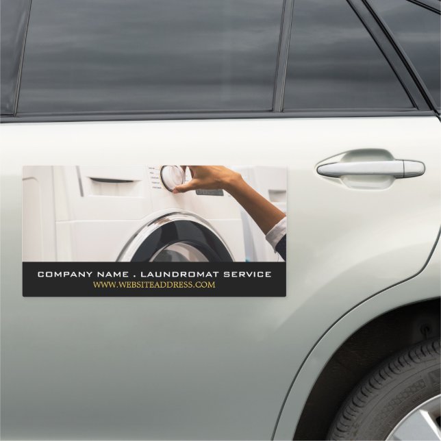 Washing Machine, Laundromat, Cleaning Service Car Magnet (In Situ)