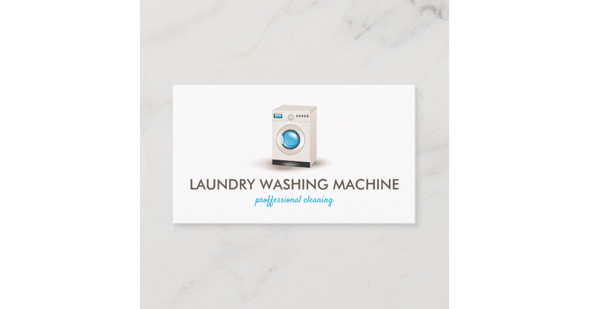 Washing machine Laundry Cleaning Business Card | Zazzle