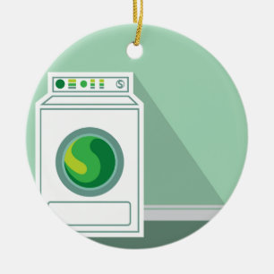 Washing Machine Laundry Room Ceramic Ornament