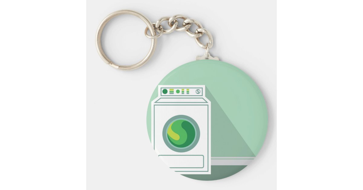 Washing Machine Laundry Room Keychain Zazzle