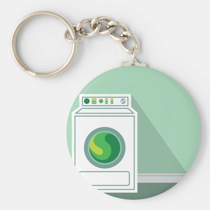 Washing Machine Laundry Room Keychain Zazzle