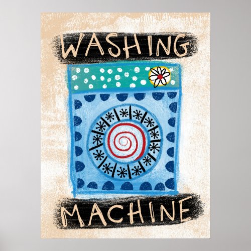 Washing Machine Poster Wall Art