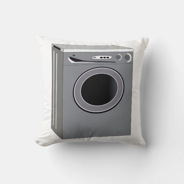 Washing Machine Throw Pillow (Front)