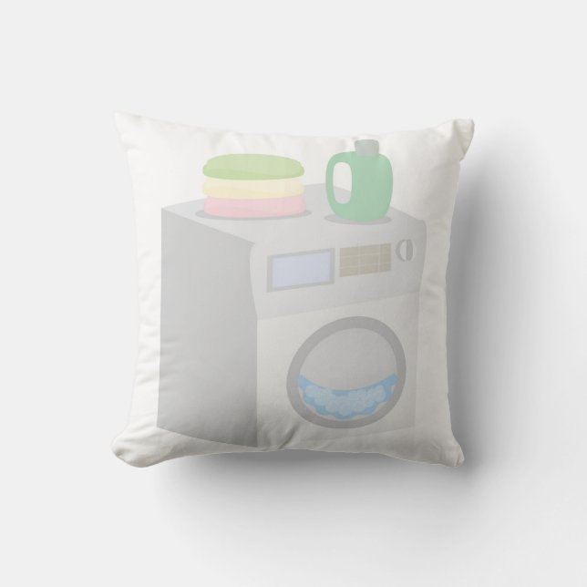 Washing Machine Throw Pillow (Front)
