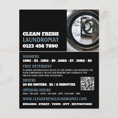 Washing Machines Laundromat Cleaning Service Flyer