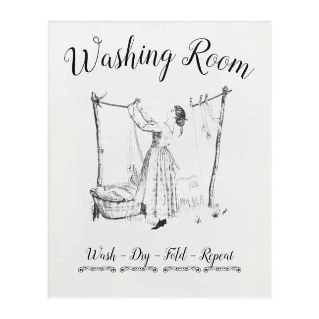 Washing Room Poster Acrylic Print (Front)