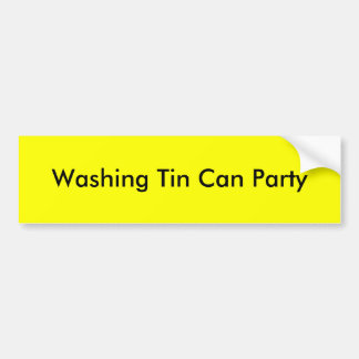 Washing Tin Can Party Bumper Sticker